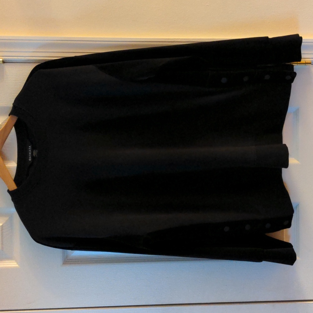 Like NEW Athleta velvet sweatshirt with side snaps soft and cute never worn m